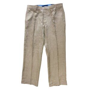 NWT BANANA REPUBLIC Mens Beige Linen CLASSIC FIT Straight Leg Chino Pants 34x30